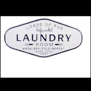 Metal Laundry Room Sign